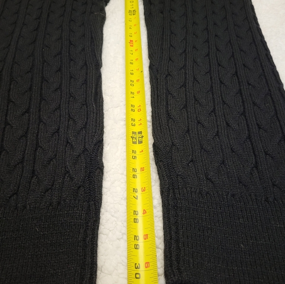 Fashion Nova Black Cable Knit Sweater Pants 1X NWT Cozy Lounge Stretch - Picture 4 of 5